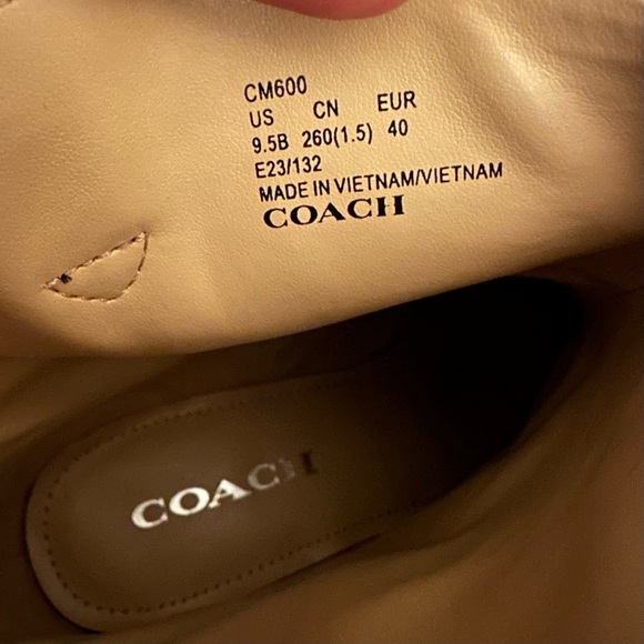 COACH Pauline Leather Suede Bootie Black 9.5 B Womens studded western ankle boot - Picture 7 of 7